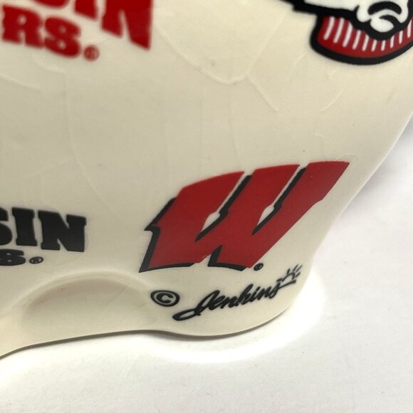 NCAA Wisconsin Badgers Ceramic Piggy Bank - Picture 5 of 9